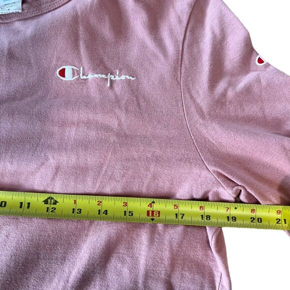 Champion Vintage Pink Long Sleeve Shirt Top Women's Medium 90's Y2K Athletic - Picture 6 of 8